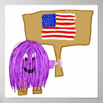 purple peace America Poster