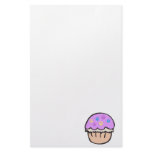 Purple Peace Cupcake Stationery Paper