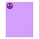 Purple Peace Sign Custom Letterhead