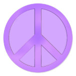 Purple Peace Sign Sticker