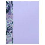 Purple Peace Signs Letterhead Stationary
