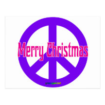 Purple Peace Symbol Postcards