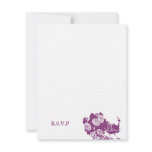 Purple peacock wedding enclose RSVP response card Personalized Invitations