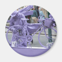 Purple Pedaller Fridge Magnet