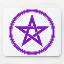 Purple Pentacle Pentagram Mouse Mats