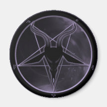Purple Pentagram Fridge Magnets