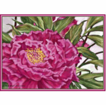 Purple Peony Flowers Garden Painting Photo Sculptures