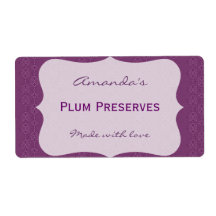 Purple Personalized Canning Label