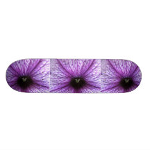 Purple Petunia Flower Skateboard