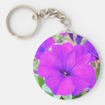 Purple Petunia Key Chain