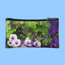 Purple Petunias Clutch Wristlet bags bagettes bags