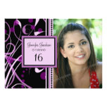 Purple Photo 16th Birthday Party Invitations