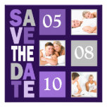 Purple Photo Save The Date Invitations invitations