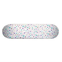 Purple Pink Blue stars pattern girly skateboard