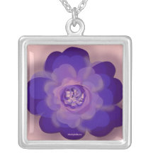 Purple Pink Flower Necklaces