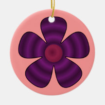 purple pink flower ornaments