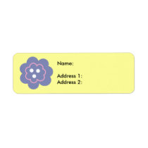 Purple Pink Flower labels