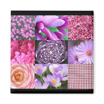 Purple / Pink Photo Collage Magnet