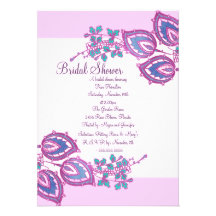 Purple & Pink Spring Bridal Shower Invitation