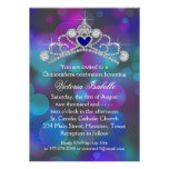 Purple Pink Teal Blue Quinceanera Invite