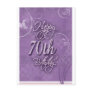 Purple pizazz for 70th birthday post cards