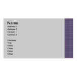 Purple Plaid business card