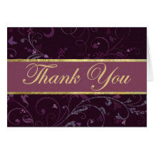 Purple & Plum Thank You Card