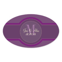 Purple Plum Wedding Favour Stickers