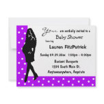 Purple Polka Dot Baby Shower Invitation