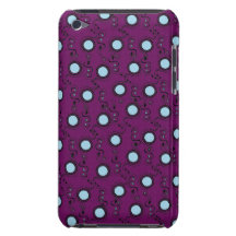 Purple polka dot patterns barely there iPod cover