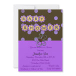 Purple Polka Dots Baby Shower Invitation