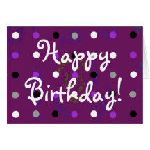Purple Polka Dots! Greeting Card