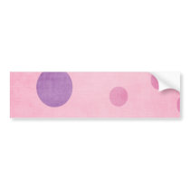 purple polka dots on pink bumper sticker