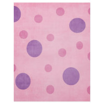 purple polka dots on pink flyers
