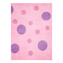 purple polka dots on pink personalized invites