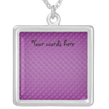 Purple polka dots on purple background necklace