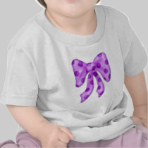 purple polkadot graphic bow tie t-shirts