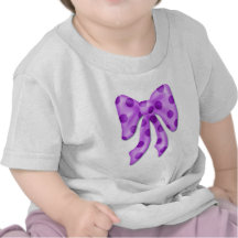 purple polkadot graphic bow tie tees