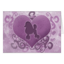 Purple Poodle Valentine's Day Card