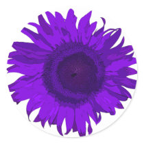 Purple Pop Art Flower Sticker