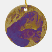 Purple Poppy Christmas Ornament