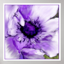 Purple Poppy Digital Painting Print