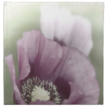 PURPLE POPPY TABLE NAPKIN
