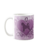 Purple Portuguese Water Dog Valentine Mugs