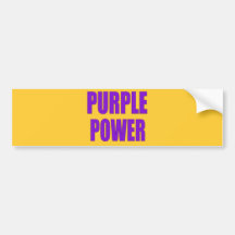 PURPLE POWER BUMPER STICKERS