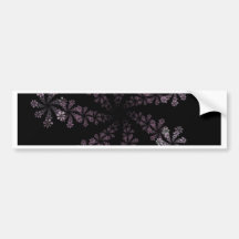 Purple Power Fractal Flower Hippie Love Design Bumper Stickers