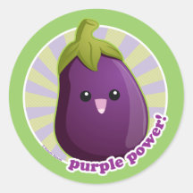 Purple Power! Round Sticker