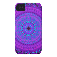 Purple Psyche Mandala kaleidoscope iPhone 4 case