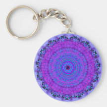 Purple Psyche Mandala kaleidoscope keychain