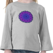 Purple Psyche Mandala kaleidoscope Kids top T Shirts